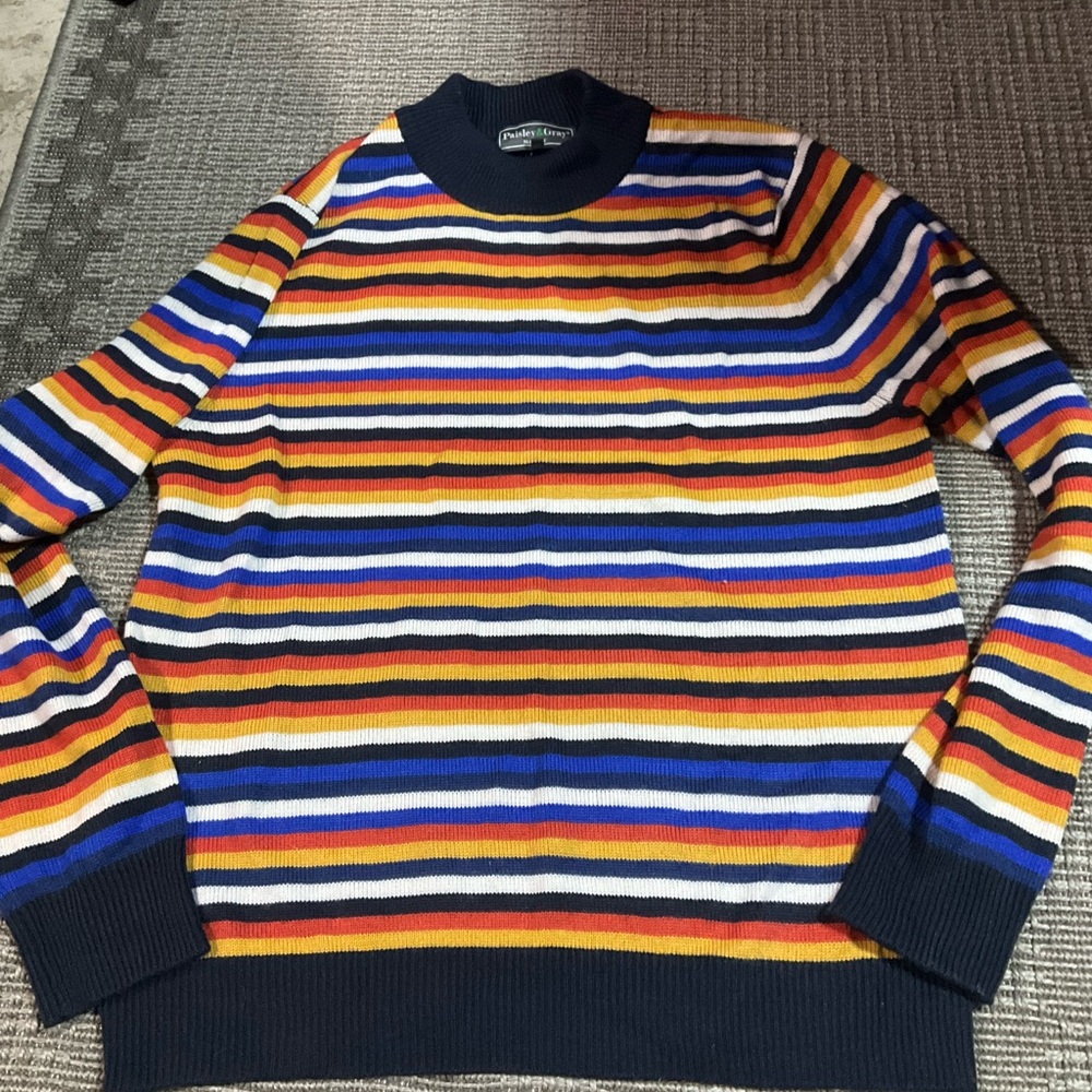 Paisley & Gray Red and Blue Crewneck Sweater